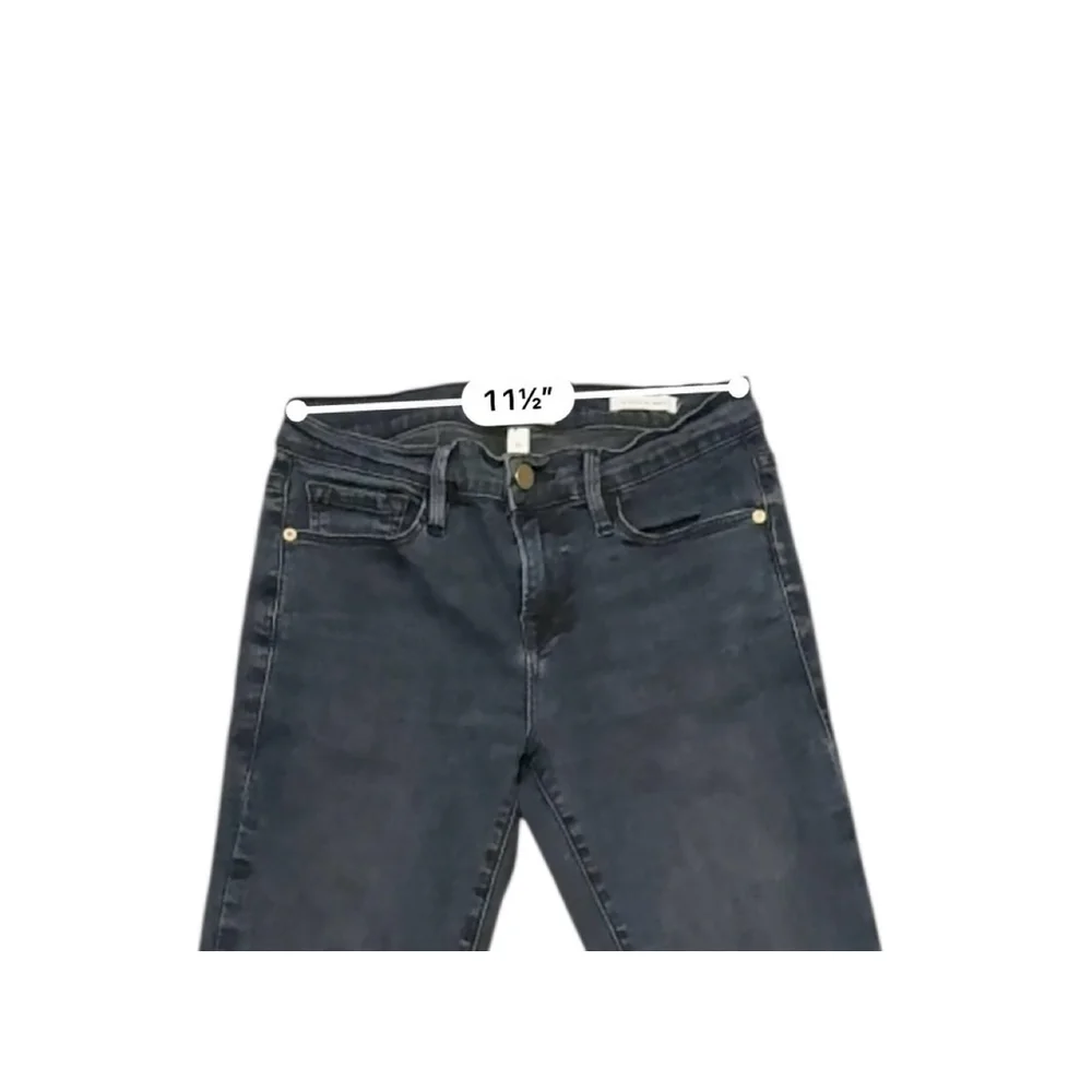 Frame Denim Women’s Le Skinny de Jeanne Jeans Size 26 Faded Black - Picture 5 of 9